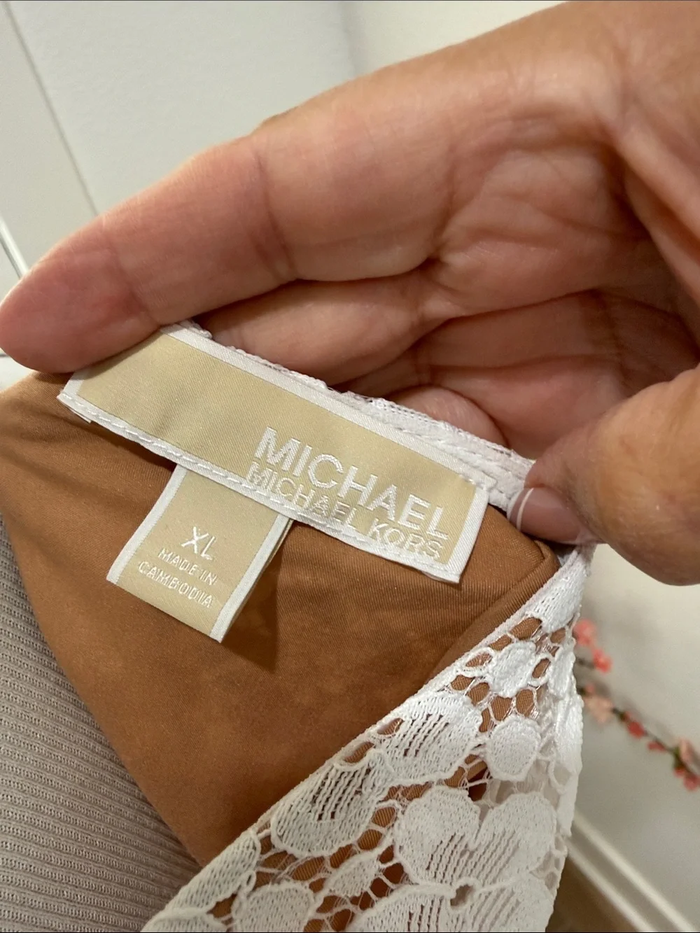 Michael Kors White Lace Women's Top